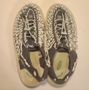 KEEN UNEEK SLICE FADE SANDAL 9W US FISHERMAN BUNGEE BRAIDED WOVEN CORD 1014630